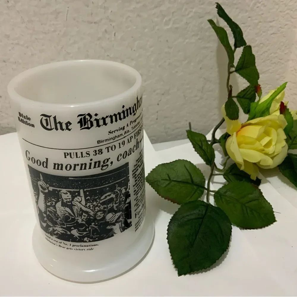 1979 Beer Mug Birmingham Sports Newspaper Mug Cup Dixie Edition Tide Is No 1!
